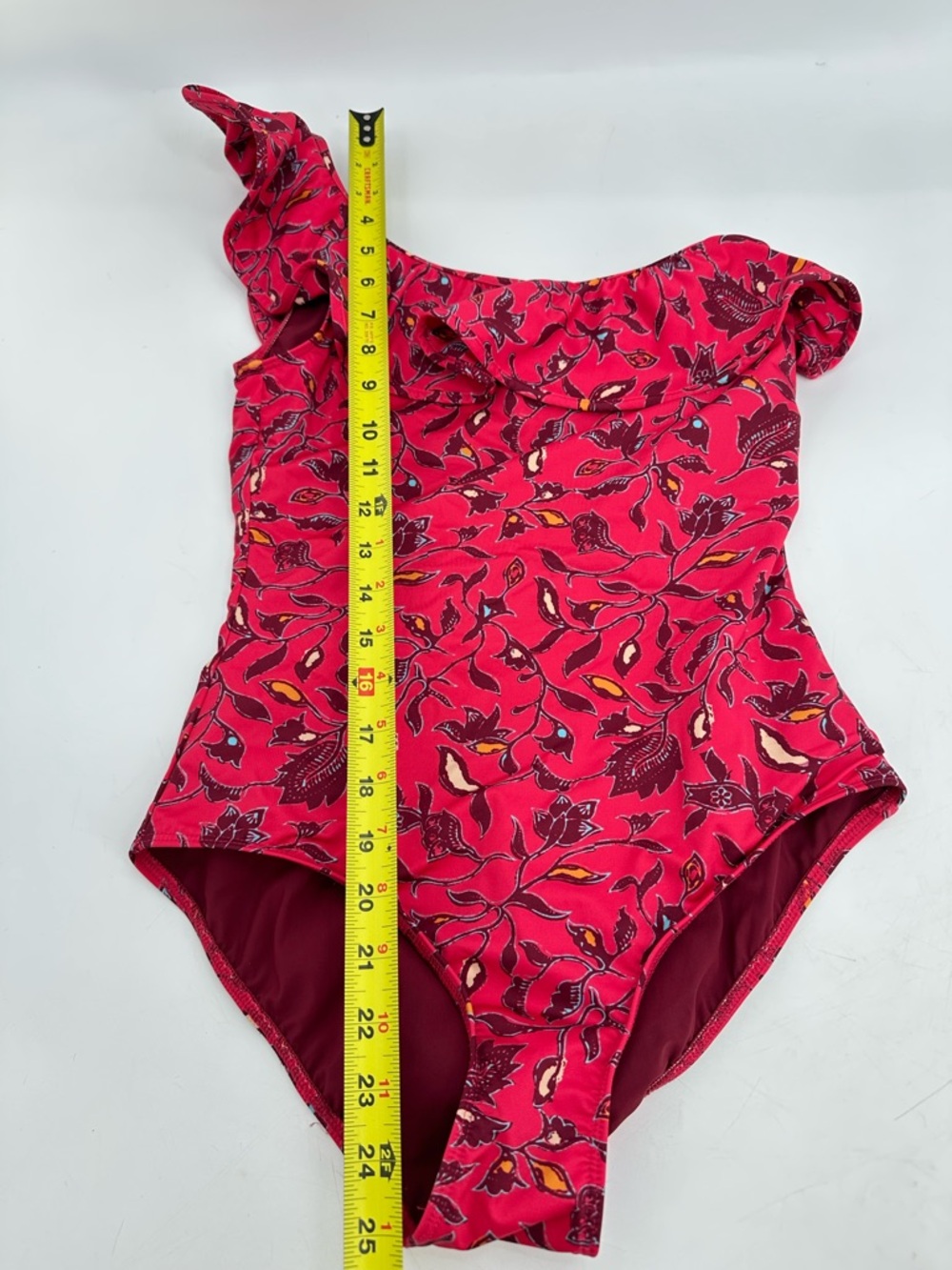 Ulla Johnson Martina One-Shoulder One-Piece Swimsuit Floral Pink Size Small - Picture 7 of 8